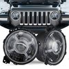 Race Sport 9 Inch Jeep JL Gladiator Adjustable Angle Beam 108-Watt headlight RGB PR RS9JLAAH-RGB